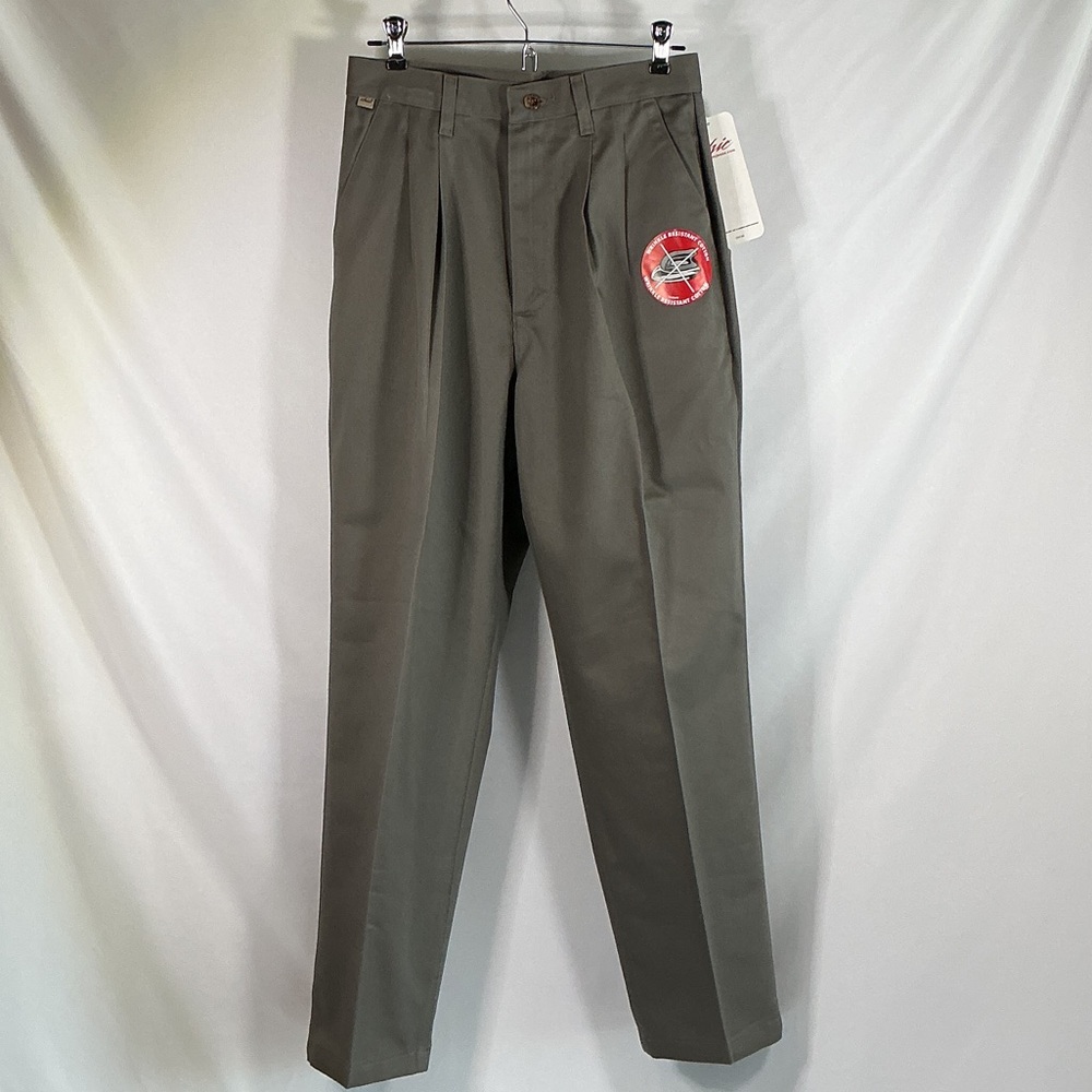 Chic Vintage NWT Gray Pleated Straight Leg Trousers Size 8 High Rise
